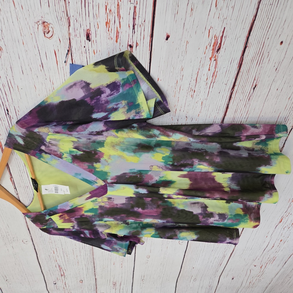 NWT Lane Bryant Mesh Flutter-speeve V-neck Top Size 18/20 - Picture 9 of 15